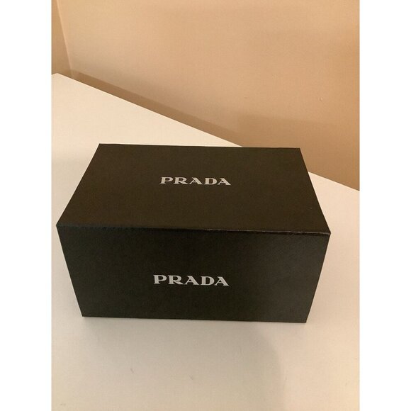 Prada Box Only Black With Embossed PRADA Logo In silver, 7”Lx4”Hx41/2 W New - Picture 3 of 9